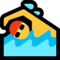 Person Swimming emoji on Microsoft